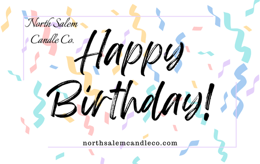 North Salem Candle Co. Gift Card - Happy Birthday! Style 2