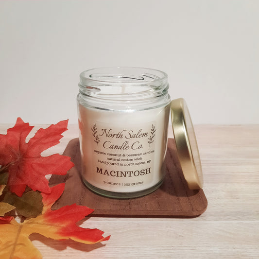 Macintosh Apple Candles | Non-Toxic Organic Beeswax and Coconut Wax Blend Candles