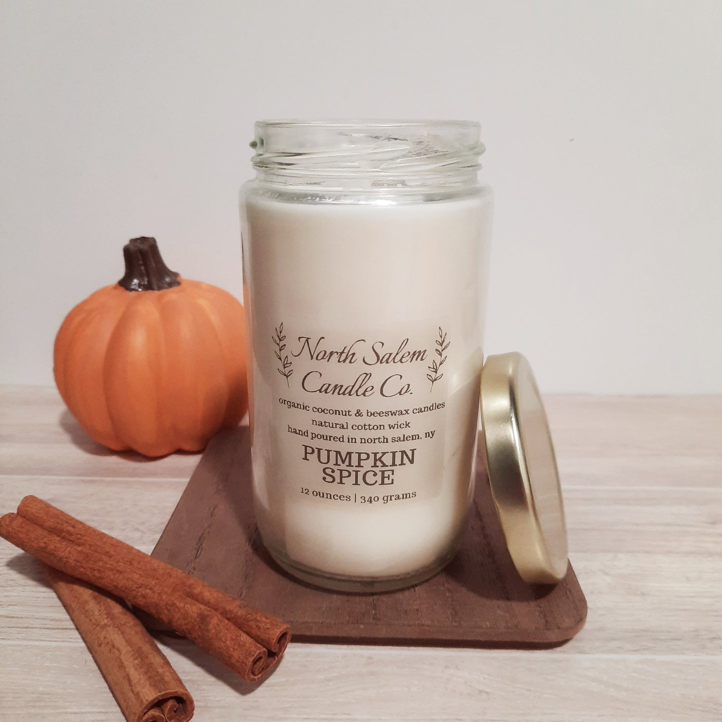 Pumpkin Spice Candles | Non-Toxic Organic Beeswax and Coconut Wax Blend Candles