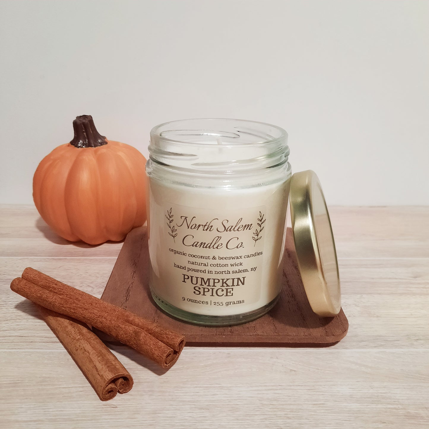 Pumpkin Spice Candles | Non-Toxic Organic Beeswax and Coconut Wax Blend Candles